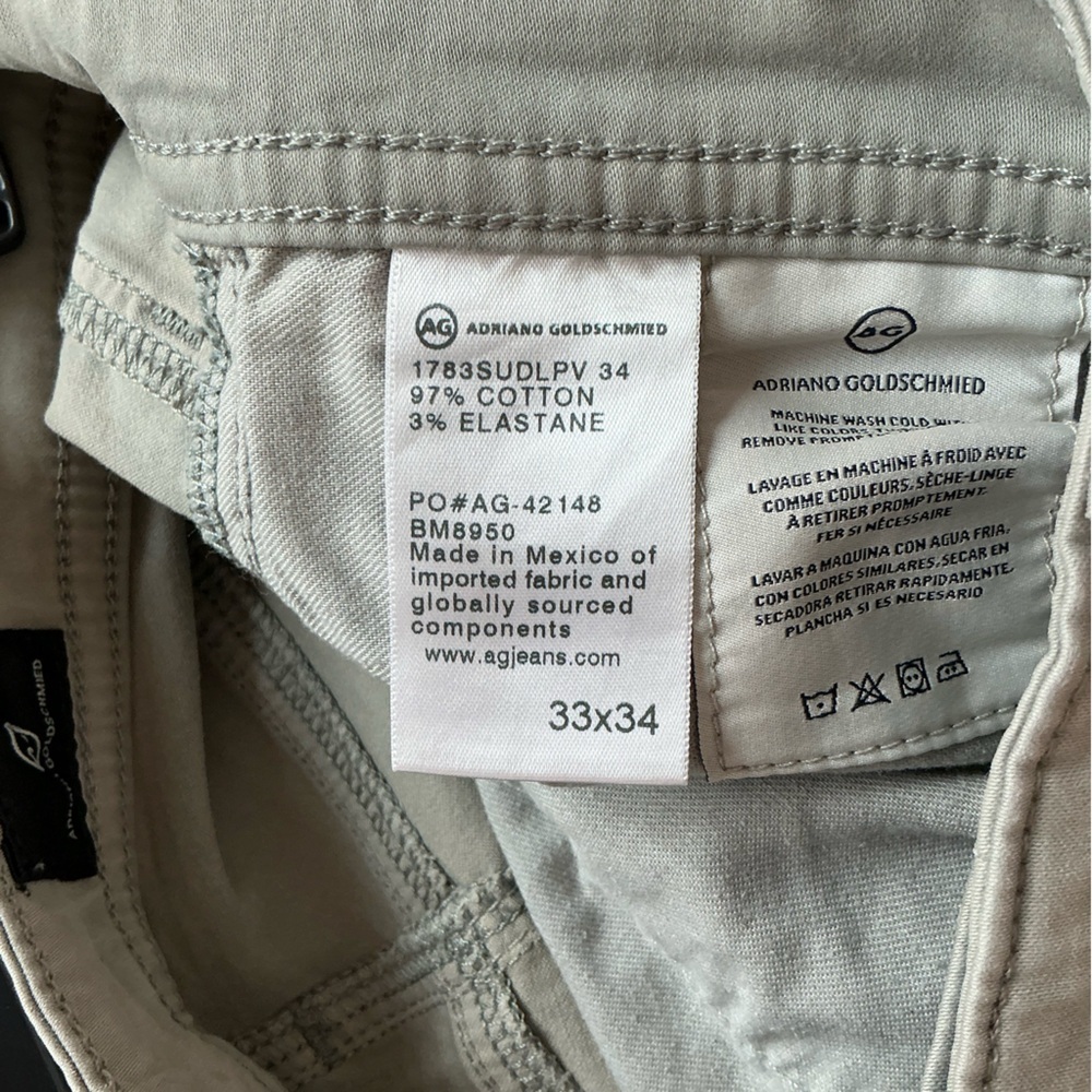 AG Adriano Goldschmied The Tellis Modern Slim Pants 33/34 - Picture 4 of 4